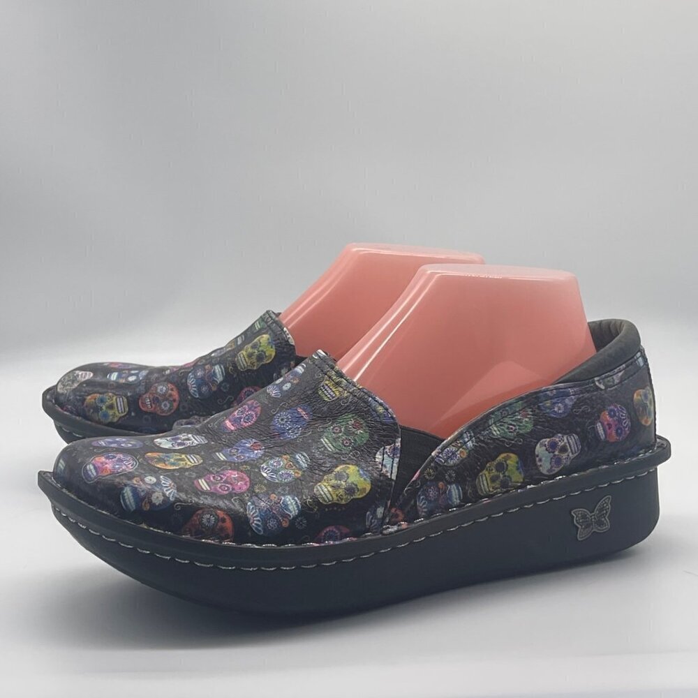 Alegria Women’s Nursing Shoes – Size 40 – Sugar Skull Print – Slip Resistant - Picture 14 of 16